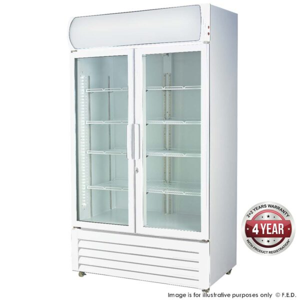 Double glass door colourbond upright drink fridge - LG-580GE -